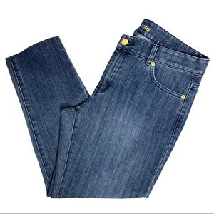 Michael Kors Izzy Skinny Raw Hem Cropped Jeans